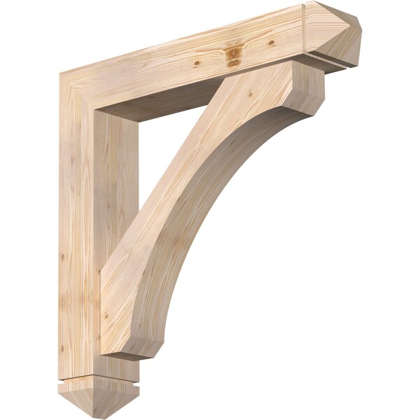 Ekena Millwork Legacy Arts and Crafts Smooth Bracket w/ Offset Brace, Douglas Fir, 7 1/2"W x 40"D x 40"H BKT0806X40X40LEC03SDF - main